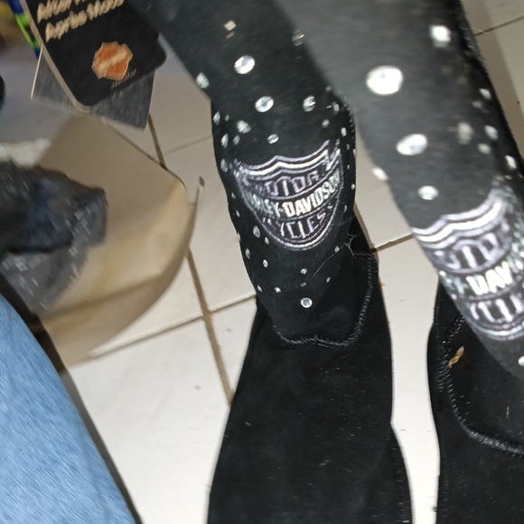 Harley-Davidson Women's Black Studded Leggings - Picture 3 of 4